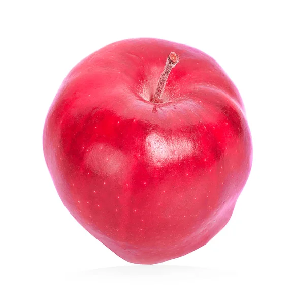 Pomme rouge gros fruit isolé sur fond blanc — Photo