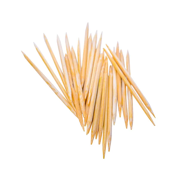 Wooden toothpicks on white background — Stock Photo, Image