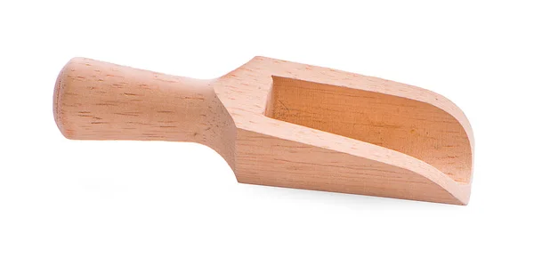 Drewniana łyżka izolowana na białym tle — Zdjęcie stockowe