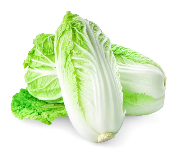 Beyaz arka planda taze Çin lahanası