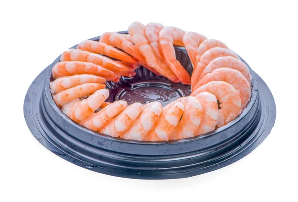 Beyaz arka planda karidesler