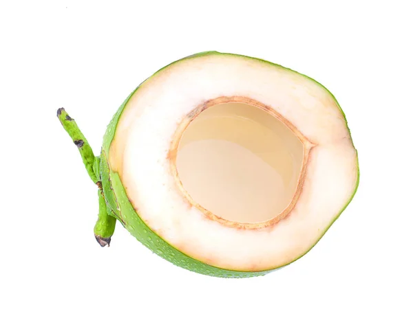 Succo di noce di cocco isolato su sfondo bianco — Foto Stock