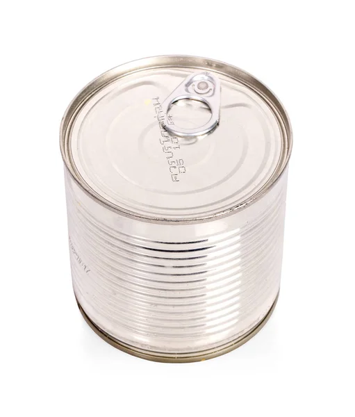 Empty tin cans on white background — Stock Photo, Image