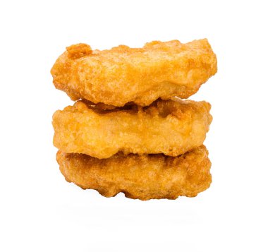 Kızarmış tavuk izole edilmiş beyaz arkaplan