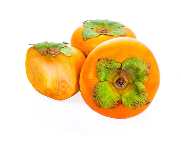 Persimmon auf weißem Hintergrund — Stockfoto