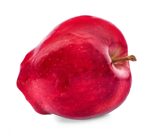 Pomme rouge sur fond blanc — Photo