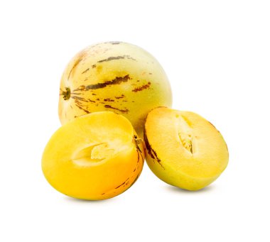 Pepino meyvesi beyaz arkaplanda izole