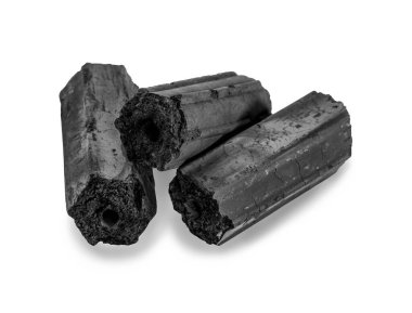 kömür beyaz arkaplanda izole edildi