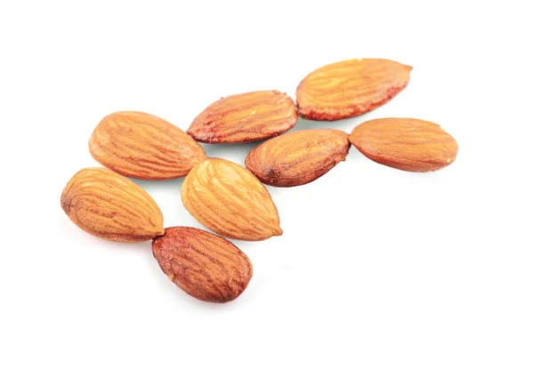 Almonds Nuts Isolated White Background — Stock Photo, Image