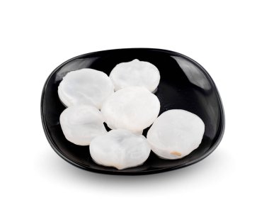 Asya palmiyesi, Toddy palmiyesi, şeker palmiyesi beyaz arka planda izole edilmiş.