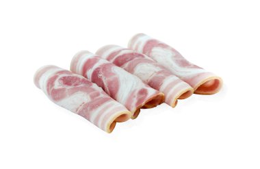 Domuz eti beyaz arkaplanda izole edilmiş.