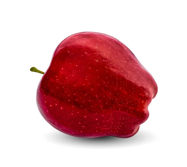 Pomme Rouge Isolée Sur Fond Blanc — Photo