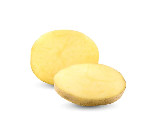 Plasterki Ziemniaka Izolowane Białym Tle — Zdjęcie stockowe