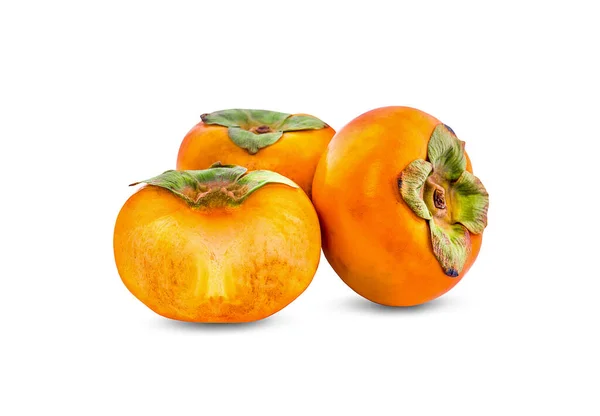 Persimmons Isoliert Auf Weißem Hintergrund — Stockfoto