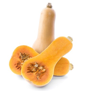 Beyaz arkaplanda izole edilmiş kabak.