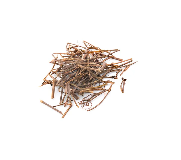Black Dry Tea Leaves Isolated White Background — Stock Photo, Image