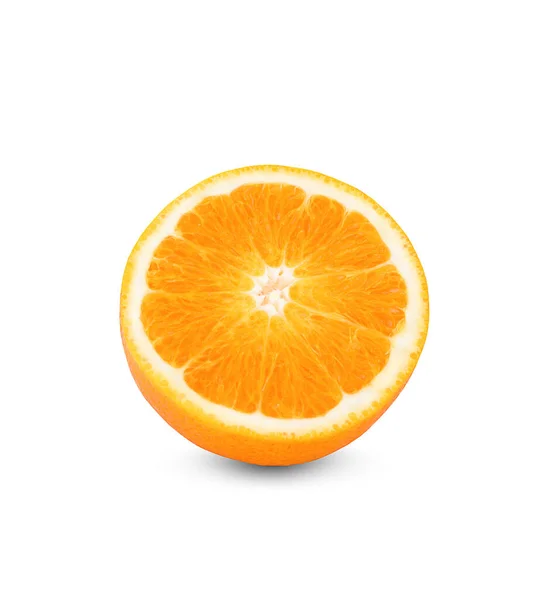 Pomerančový Plátek Izolovaný Bílém Pozadí — Stock fotografie