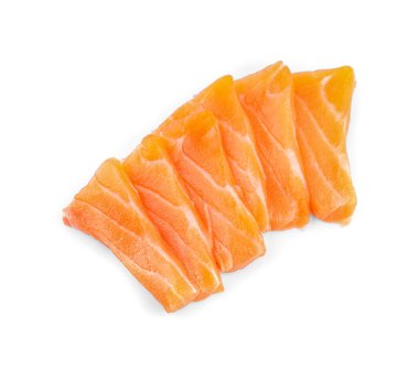 Somon balığı beyaz arkaplanda izole edilmiş.