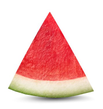 Karpuz dilimi beyaz arkaplanda izole