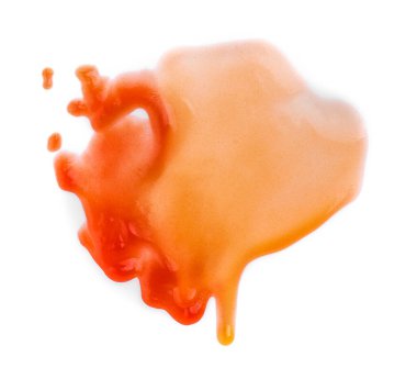 Ketçap beyaz arkaplanda izole edildi