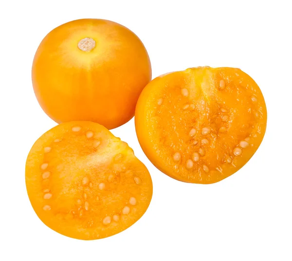 Cape Gooseberry Isolado Fundo Branco — Fotografia de Stock