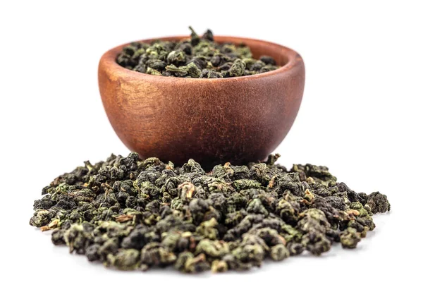 Suche Liście Herbaty Izolowane Białym Tle — Zdjęcie stockowe