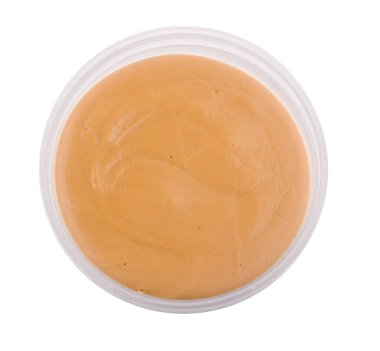 Beyaz arkaplanda izole edilmiş palmiye şekeri veya Jaggery