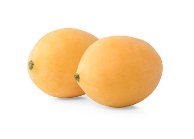 Beyaz arkaplanda yalıtılmış Marian erik meyvesi