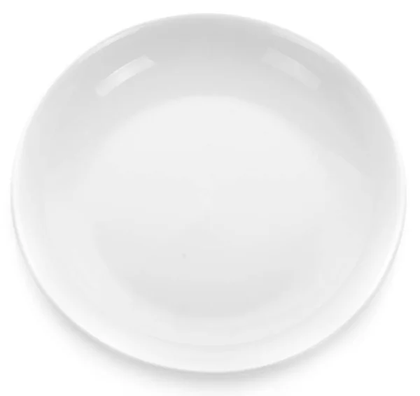 Белая Тарелка Белом Фоне — стоковое фото