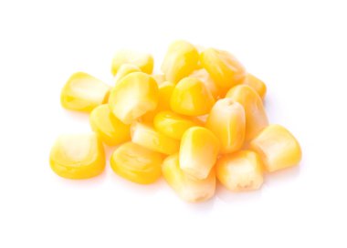 Beyaz arkaplanda izole edilmiş bir mısır