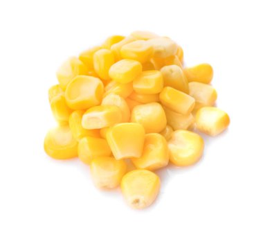 Beyaz arkaplanda izole edilmiş bir mısır