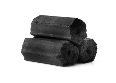 kömür beyaz arkaplanda izole edildi