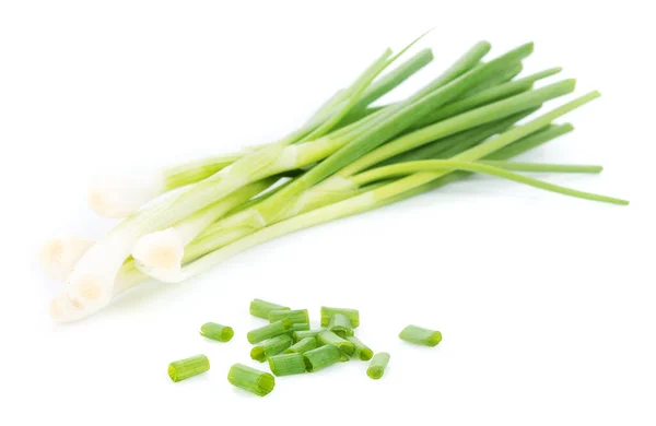 Spring Onions Isolated White Background — Stock Photo, Image