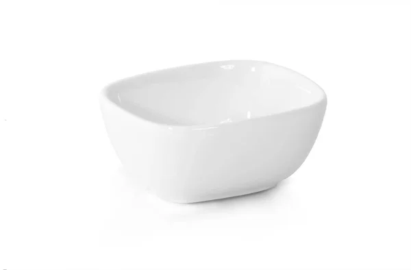 White Bowl Isolated White Background — Stock Photo, Image