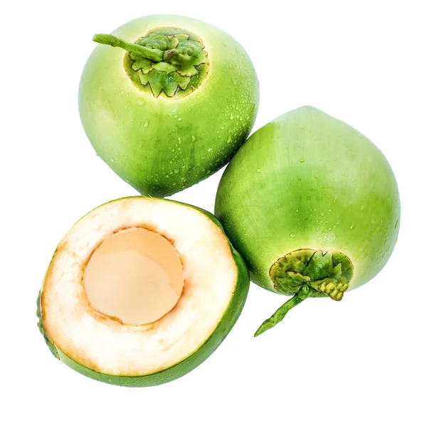 고립되어 초록빛 코코넛 — 스톡 사진