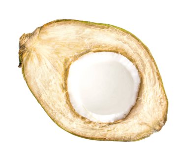 Beyaz arka planda taze hindistan cevizleri