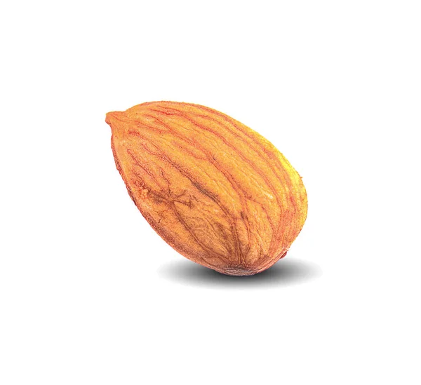 Mandula Izolált Nuts Fehér Háttér Topview — Stock Fotó