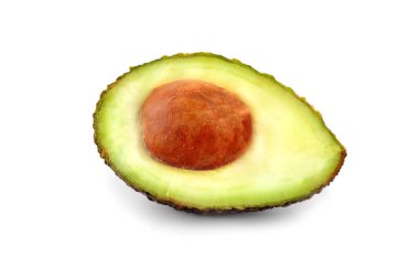 avokado beyaz arkaplanda izole edildi