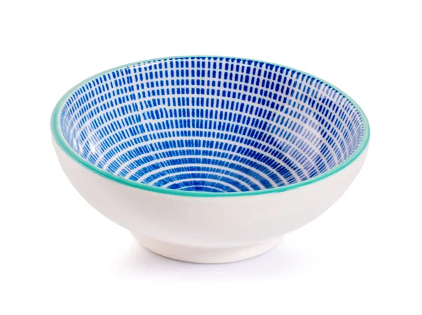 Colorful Handmade Ceramic Bowl Isolated White Background — Stock Photo, Image