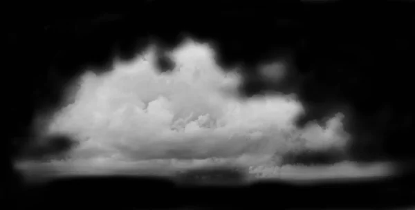 Nubes Sobre Fondo Negro — Foto de Stock