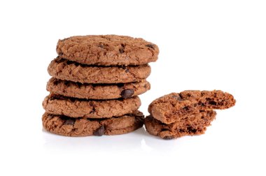 Beyaz arkaplanda izole edilmiş çerezler