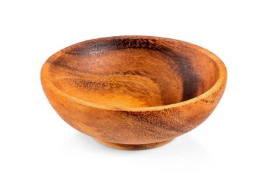 Tahta kase. Beyaz arkaplanda izole