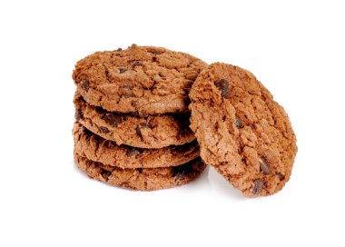 beyaz arkaplanda izole edilmiş bir çerez