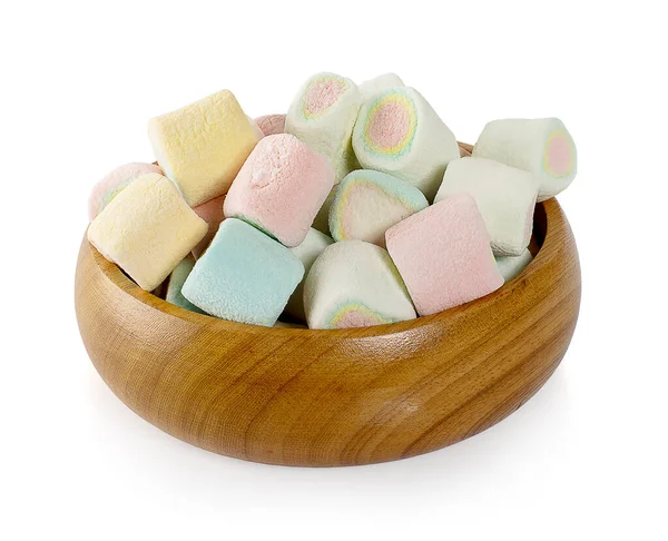 Caramelle Marshmallow Colorate Isolate Sfondo Bianco — Foto Stock