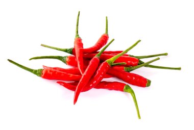 Kırmızı biber beyaz arkaplanda izole edildi