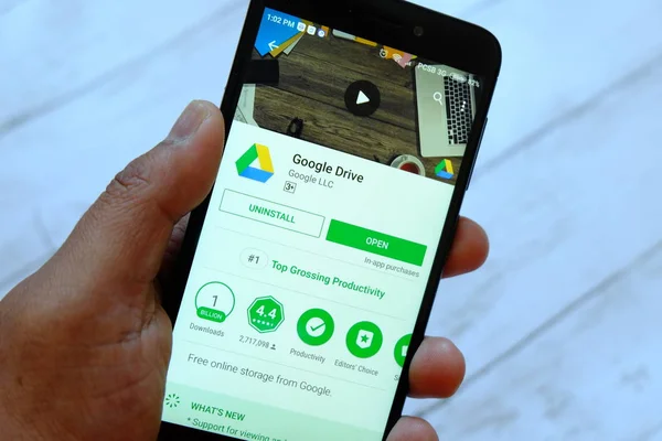 バンダル ブガワン ブルネイ ダルサラーム 2018 Android Google プレイストアで Google ドライブ — ストック写真