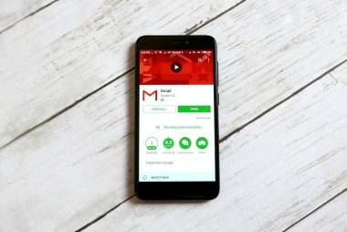 Kulim, Malezya - 11 Nisan 2018: Bir android Google oyun deposu Gmail uygulaması.