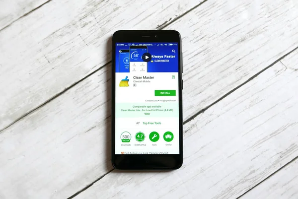 Kulim Malaysia Abril 2018 Limpe Aplicativo Mestre Android Google Play — Fotografia de Stock