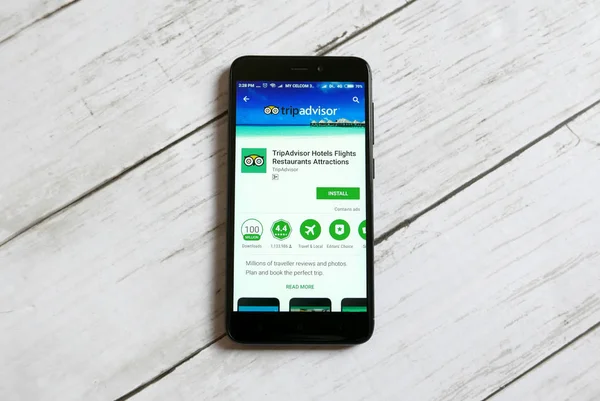 Kulim Malaysia April 11Th 2018 Aplikasi Tripadvisor Pada Google Play — Stok Foto