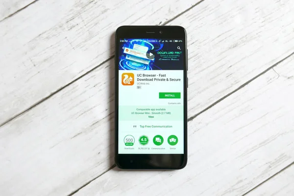 Kulim Malajsie Dubna 2018 Browser Aplikace Android Obchodě Google Play — Stock fotografie